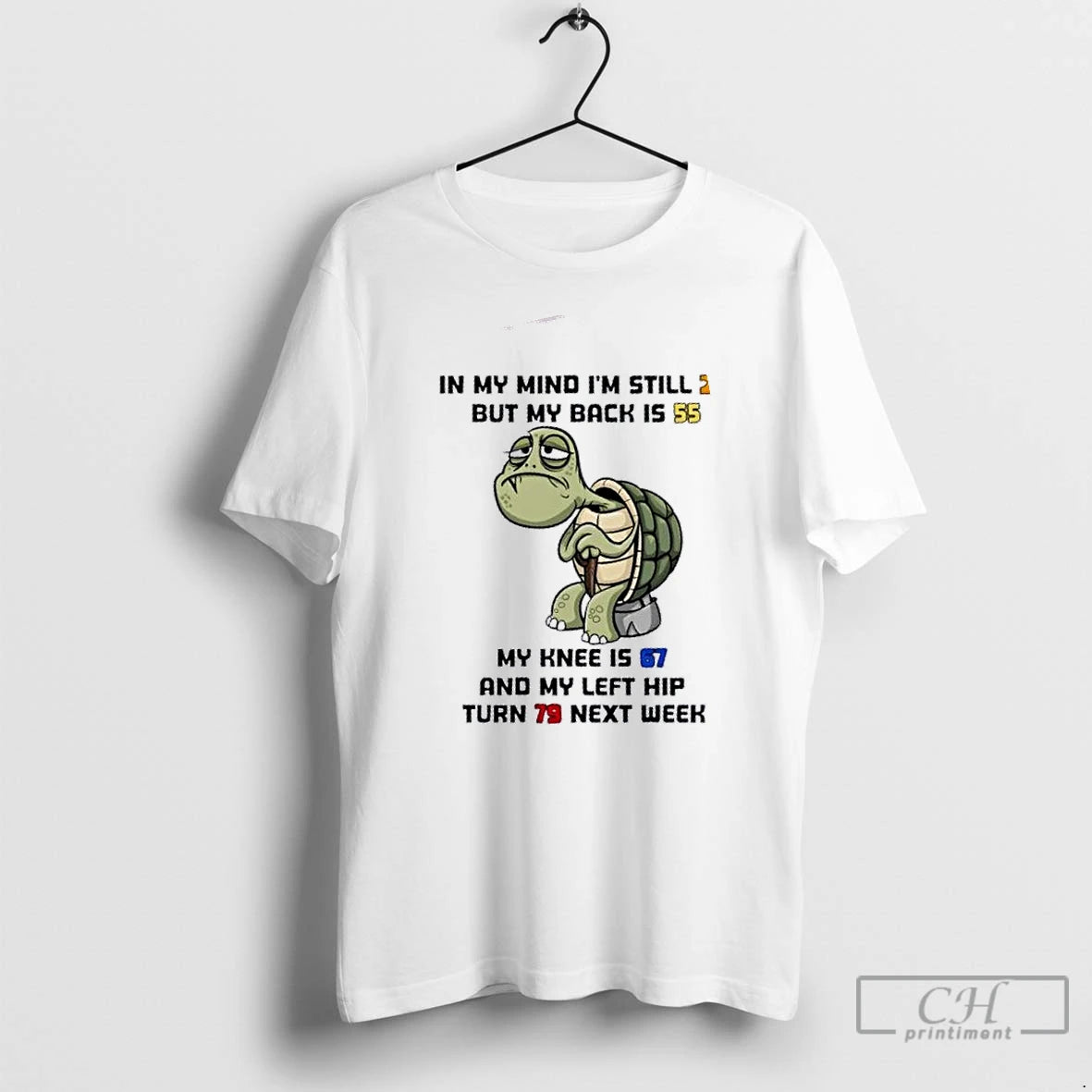 Premium Turtle In My Mind Im Still 24 But My Back Is 55 My Knee - clothing by TeeHivey.com