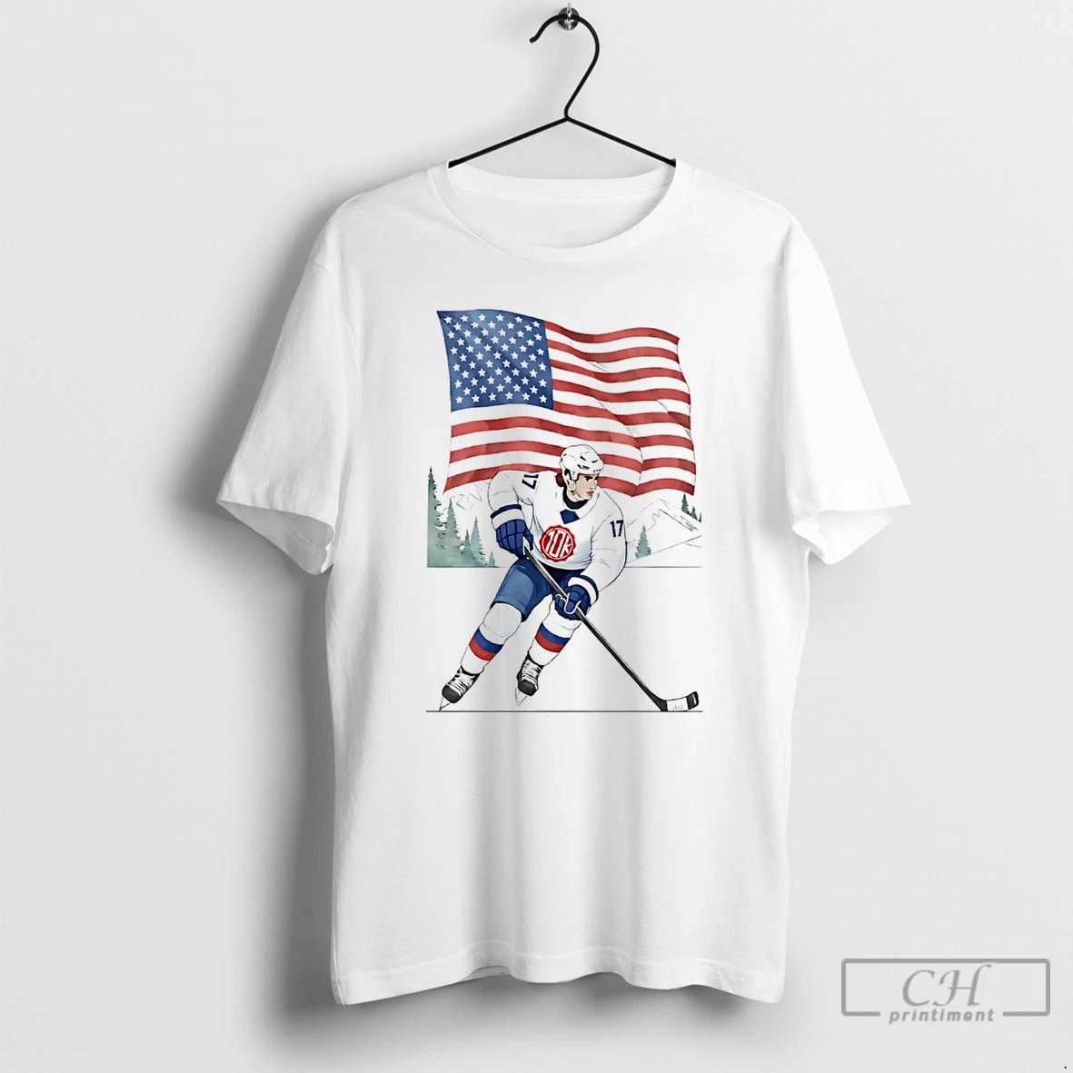 Premium Usa Hockey 10k Olympic Flag - clothing by TeeHivey.com