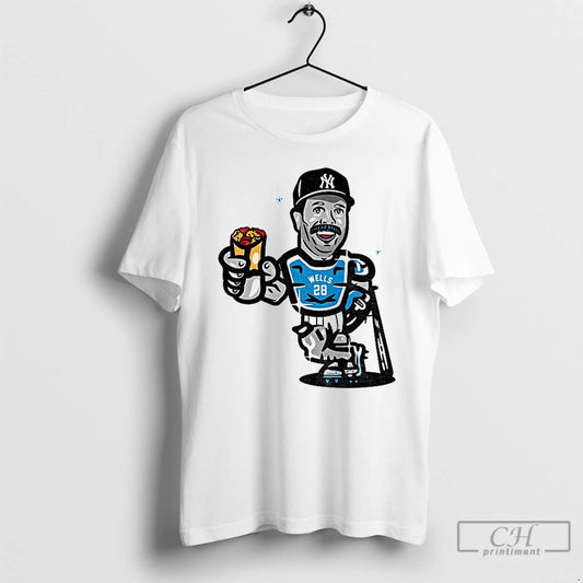 Premium Vernon Wells Wells Jr New York Yankees All Star Holding Taco Funny Meme - clothing by TeeHivey.com