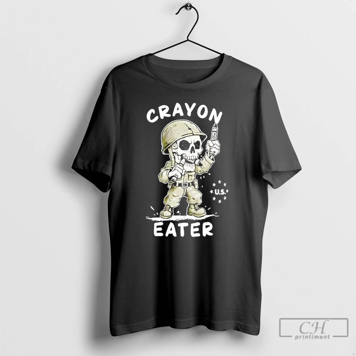 Premium Veteran Skeleton Crayon Eater - clothing by TeeHivey.com