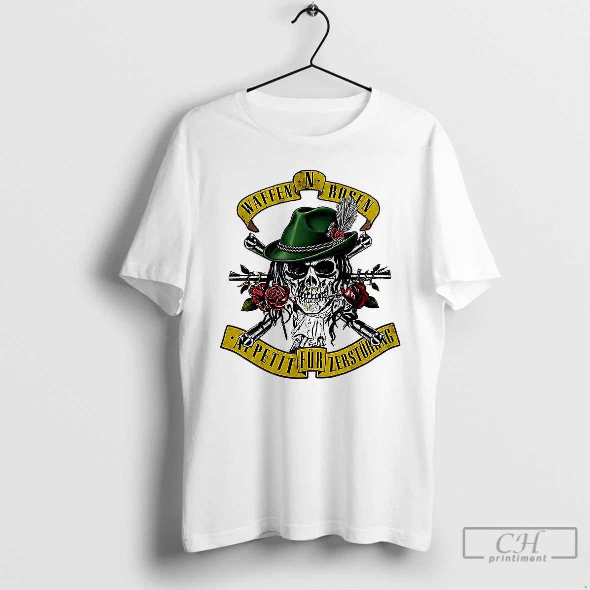 Premium Waffen N Rosen Appetite For Destruction Skull Roses - clothing by TeeHivey.com