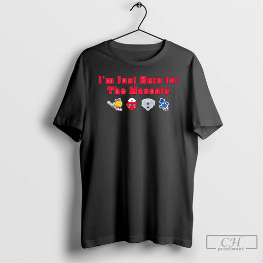 Premium Worcester Red Sox Im Just Here For The Mascots T Shirts - clothing by TeeHivey.com