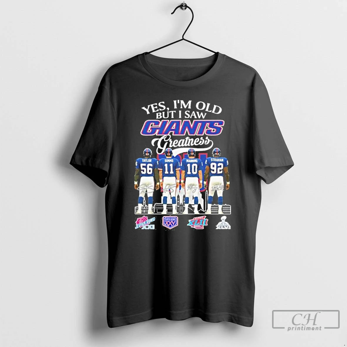 Premium Yes Im Old But I Saw Giants Greatness Player Signature City T Shirts - clothing by TeeHivey.com