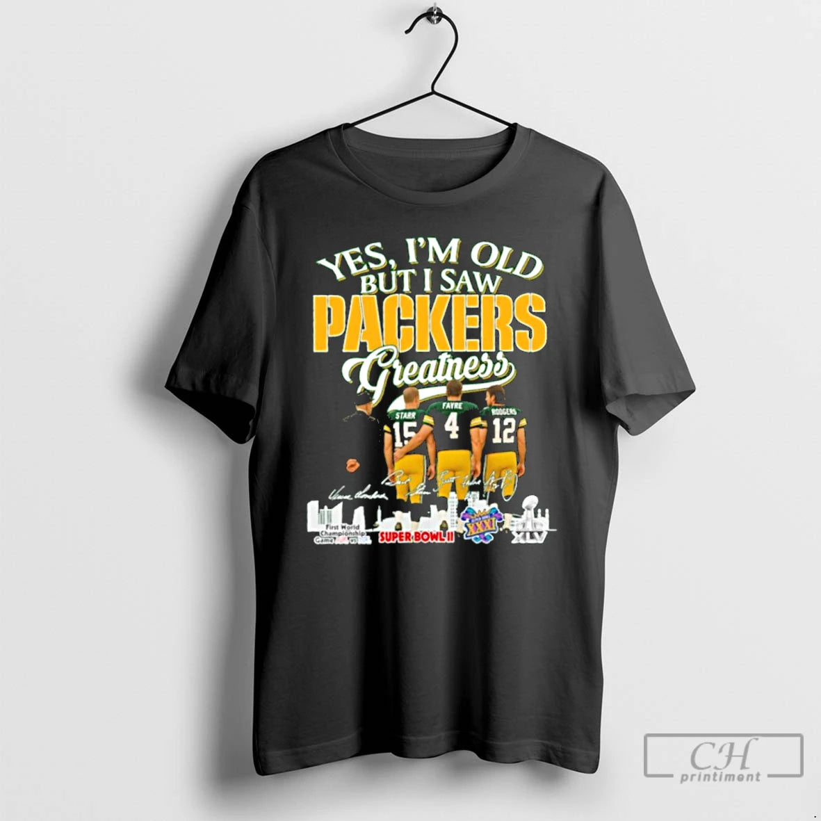 Premium Yes Im Old But I Saw Packers Greatness Player Signature City T Shirts Sweater - clothing by TeeHivey.com