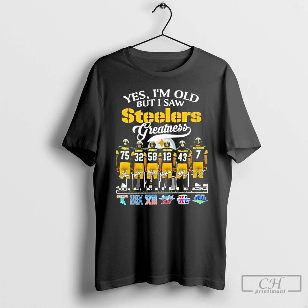 Premium Yes Im Old Steelers Greatness Player Signature Logo T Shirts - clothing by TeeHivey.com