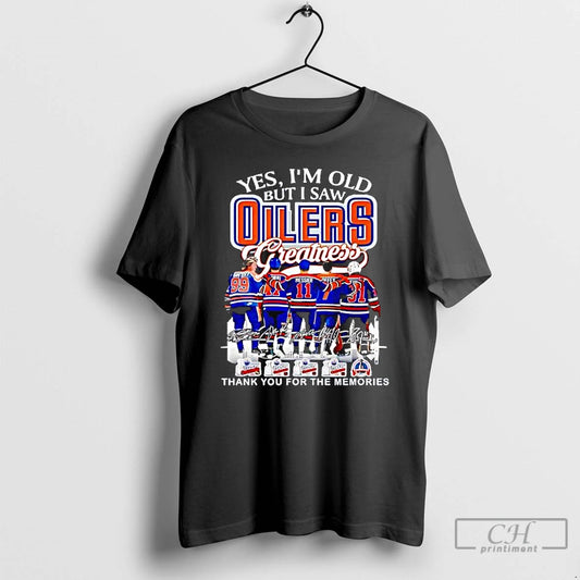 Premium Yes Im Old But I Saw Oilers Greatness Signature 2025 Vintage T Shirts Sweater - clothing by TeeHivey.com