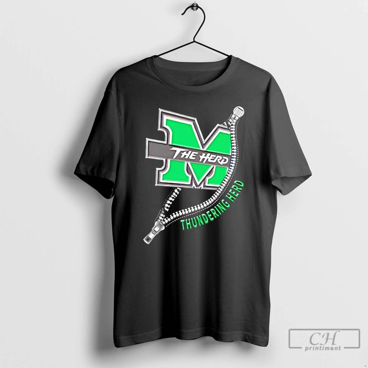 Premium Zipper X Marshall Thundering Herd Football Logo - clothing by TeeHivey.com