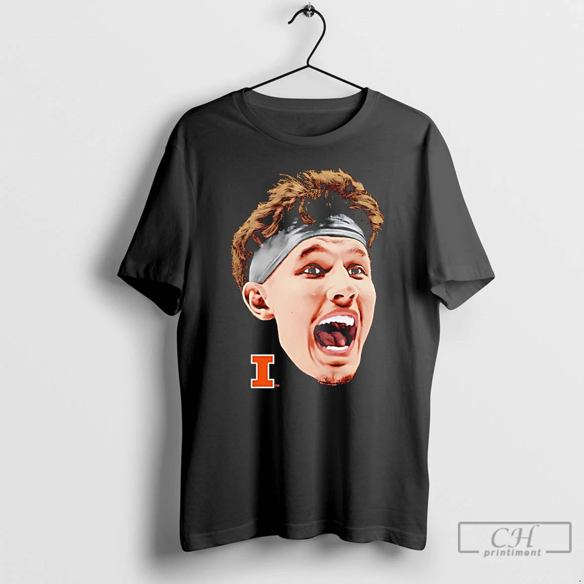 Premium Zvonimir Ivisic Llinois Fighting Illini Portrait Big Head - clothing by TeeHivey.com