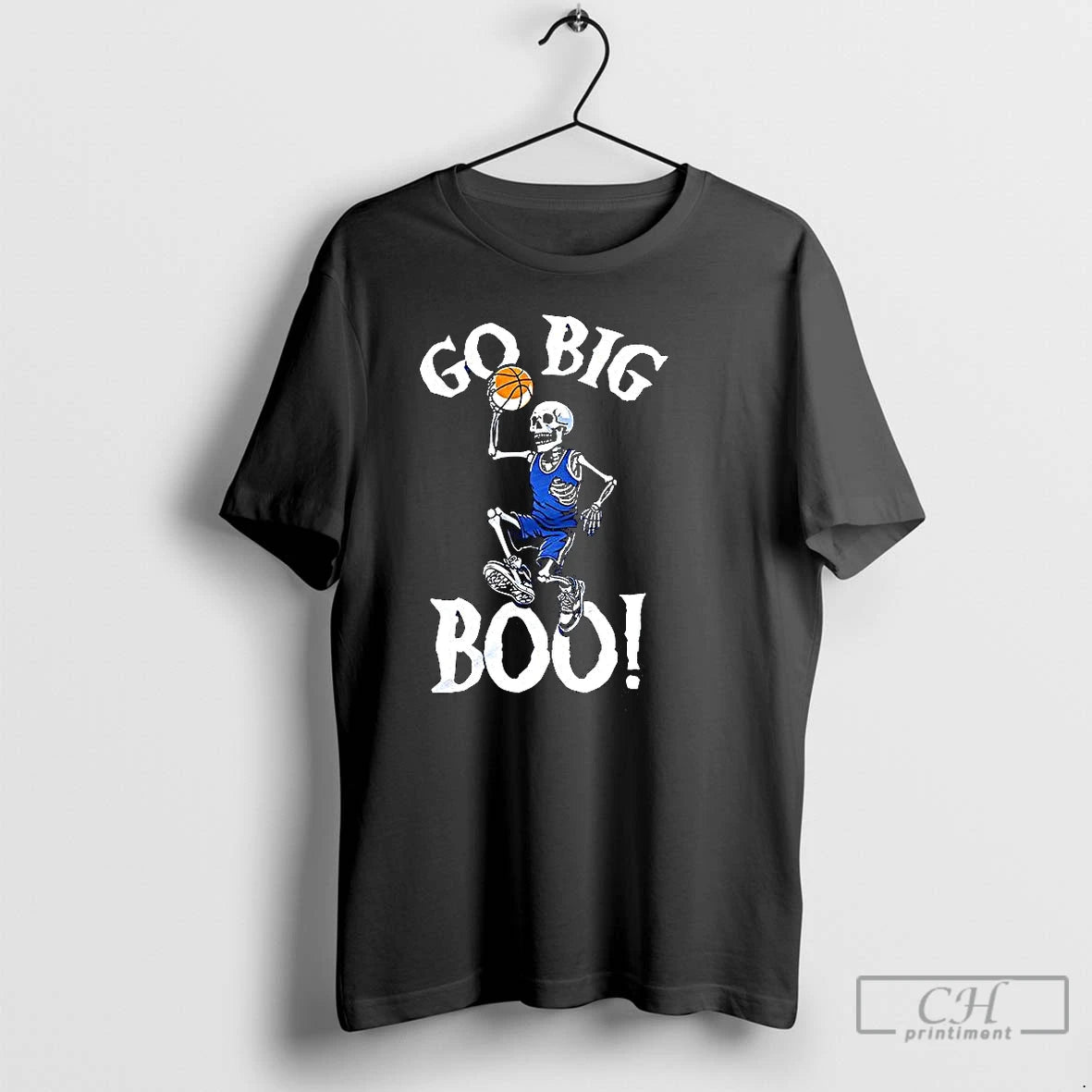 Premium Skeleton Playing Basketball Go Big Boo T Shirts - clothing by TeeHivey.com