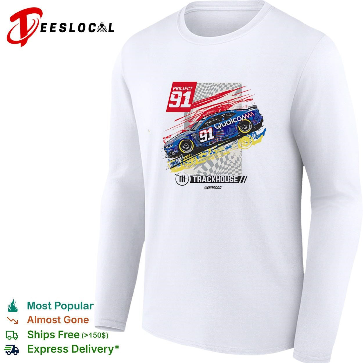 Project 91 Qualcomm Trackhouse NASCAR racing graphic shirt