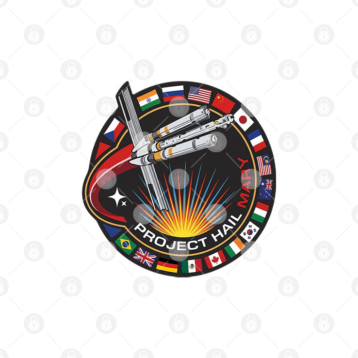 Project Hail Mary Mission Patch Ringer Tee