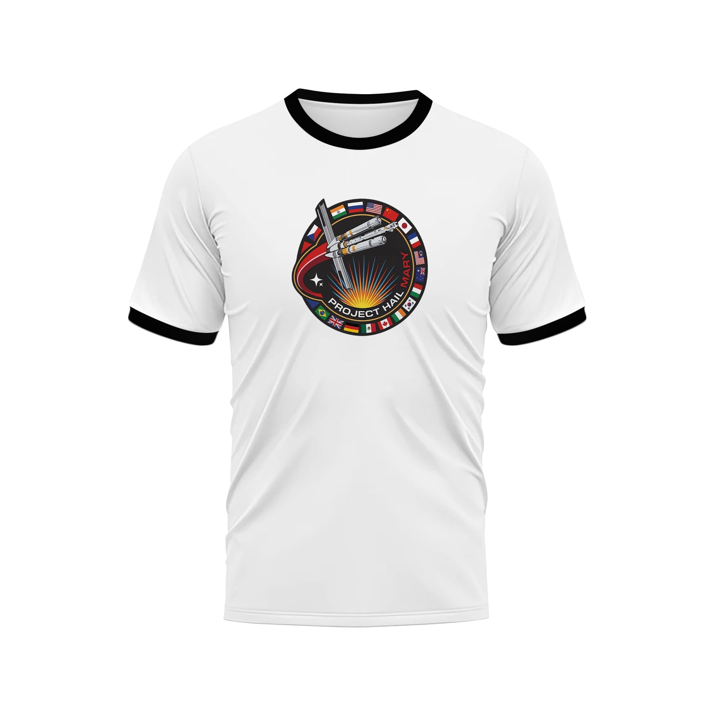Project Hail Mary Mission Patch Ringer Tee