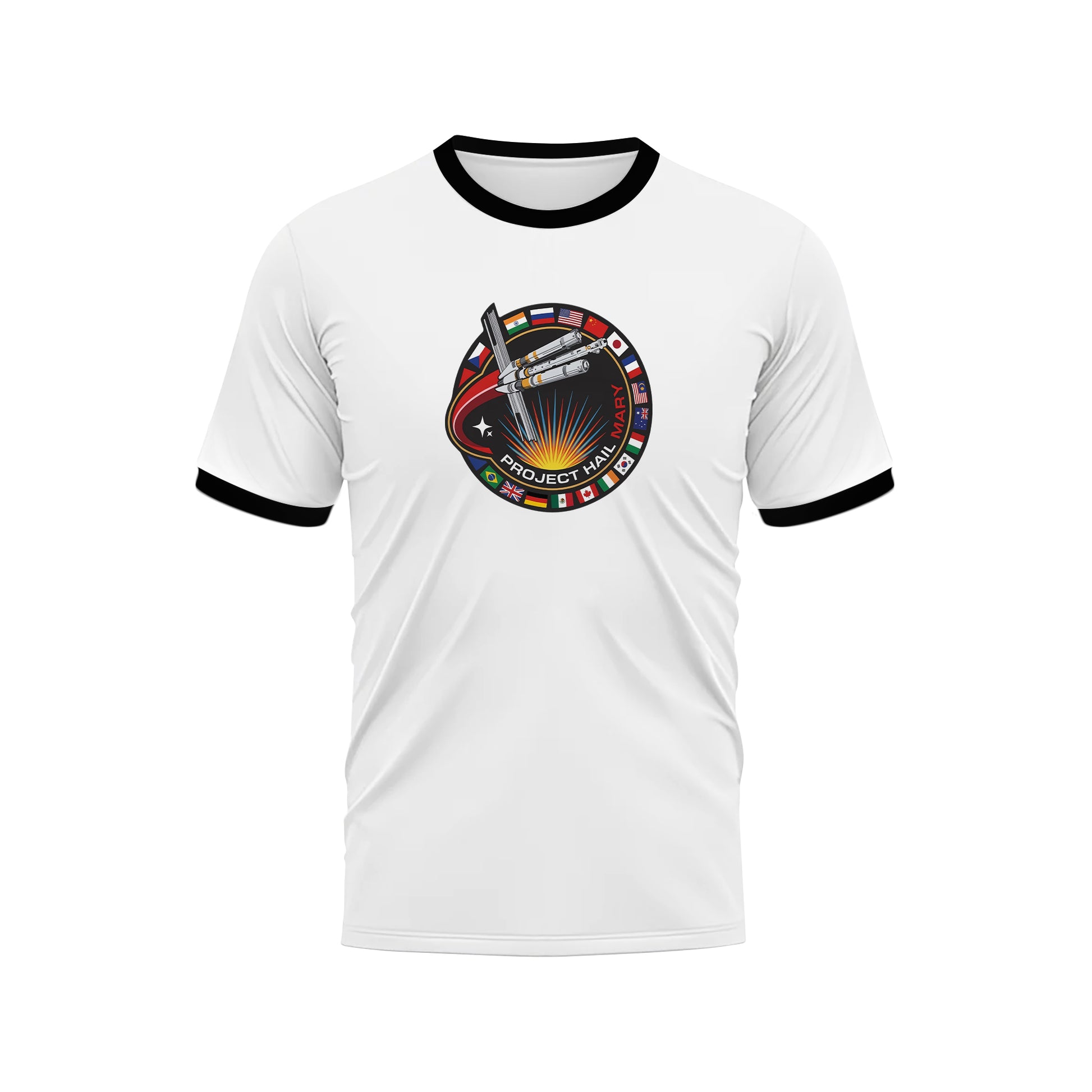 Project Hail Mary Mission Patch Ringer Tee