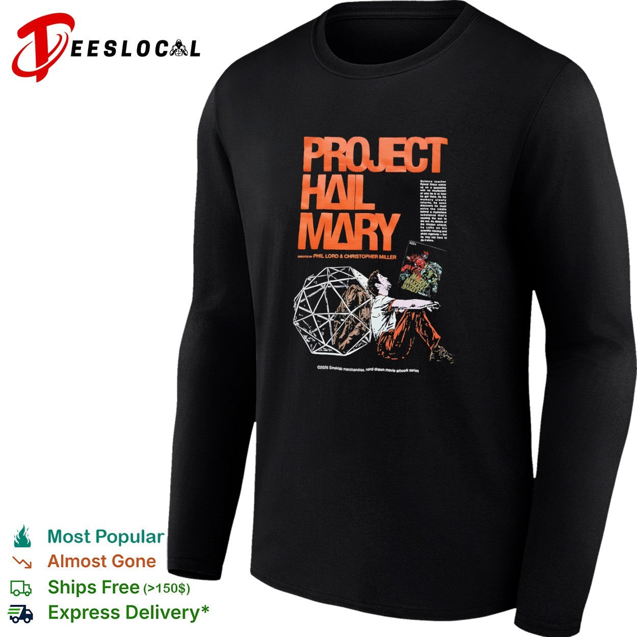 Project Hail Mary Ryland Grace Phil Lord Christopher Miller Science Fiction shirt