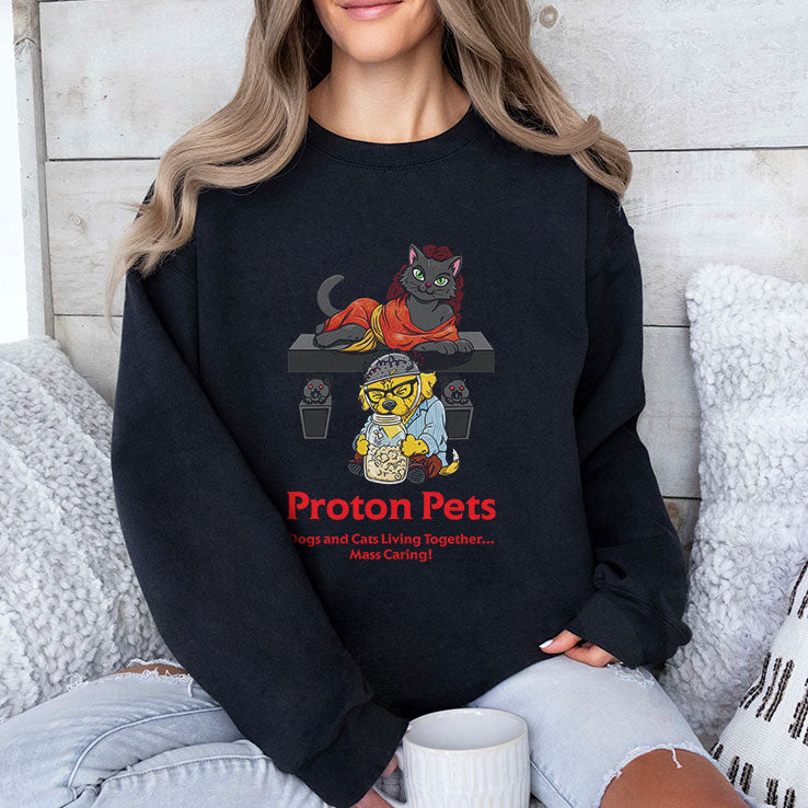 Proton Pets Dogs And Cats Living Together Mass Caring Shirt