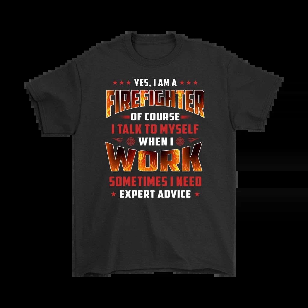 Proud Firefighter Tee Shirt - Yes, I Am A Firefighter Funny T Shirt for Dad Mom