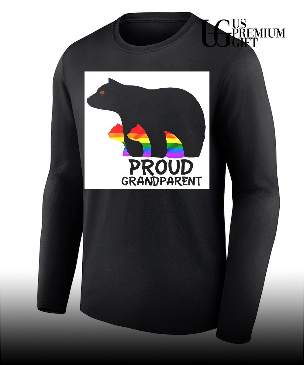 Proud Grandparent Bear Rainbow LGBT Pride Family Support shirt