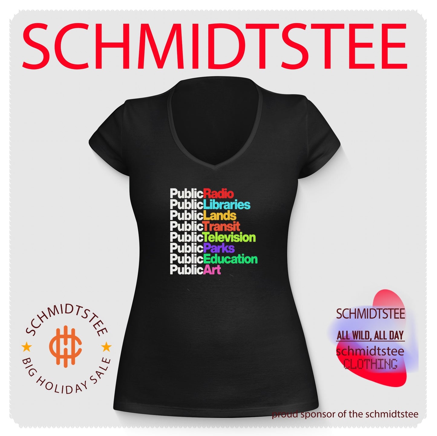 Public Radio Libraries Lands Transit Television Parks Education Art shirt