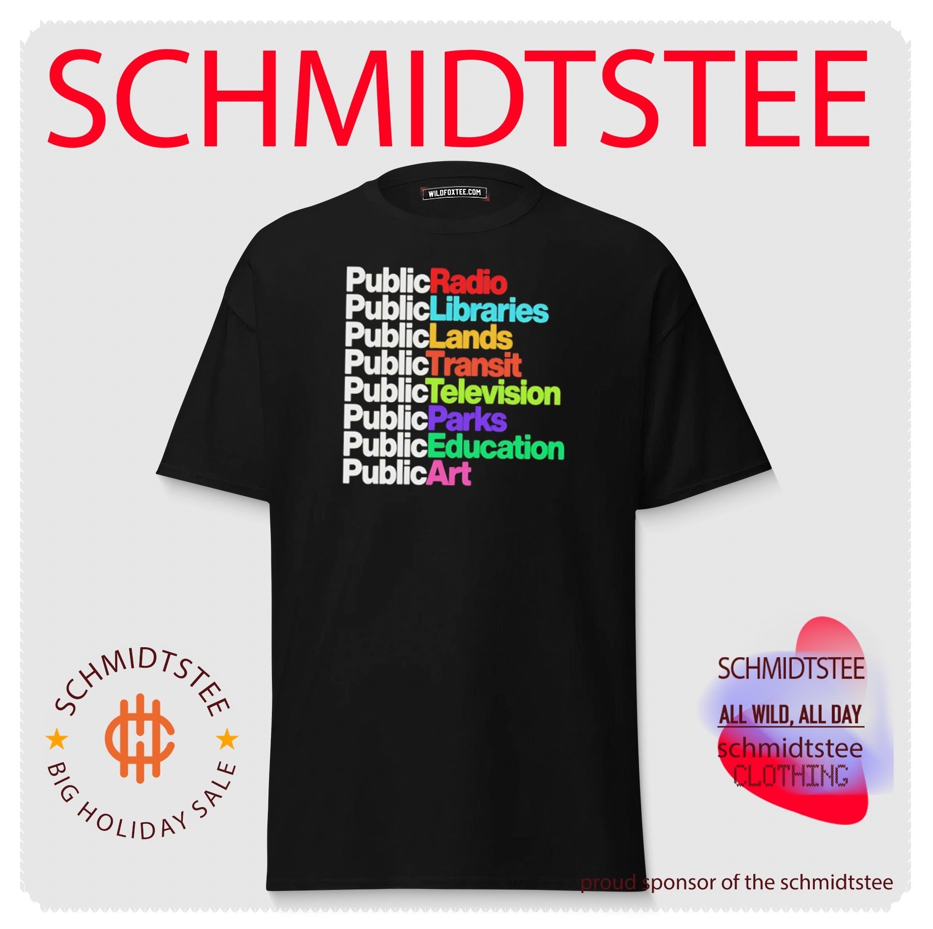 Public Radio Libraries Lands Transit Television Parks Education Art shirt