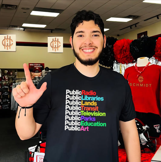 Public Radio Libraries Lands Transit Television Parks Education Art shirt