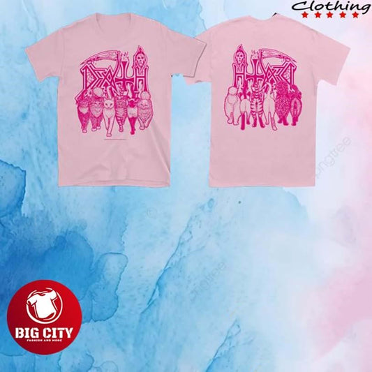 Pull The Plug Patches Death Pretty Pink Pussy Two Sided Shirt