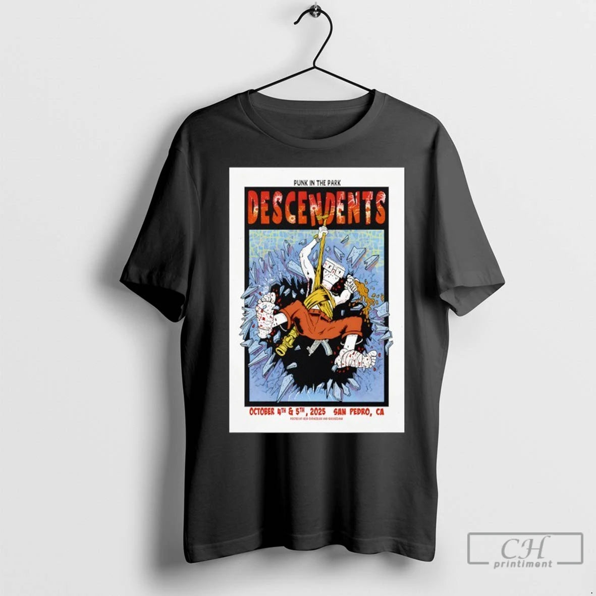 Punk In The Park Descendents 10 4 10 5 2025 San Pedro Ca T Shirts
