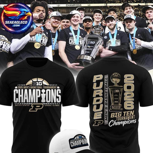 Purdue Boilermakers 2026 Big Ten Champions Locker Room Two Sided Shirt
