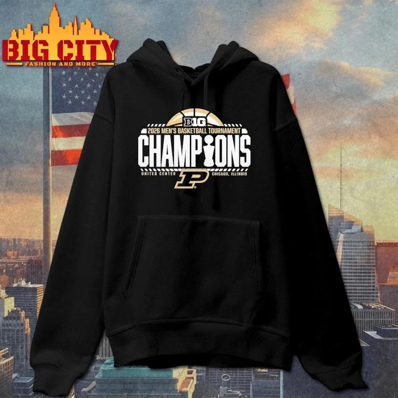Purdue Boilermakers 2026 Big Ten Men’s Basketball Tournament Champions Locker Room Shirt