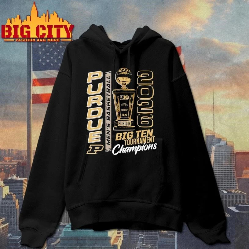 Purdue Boilermakers Men’s Basketball 2026 Big Ten Tournament Champions Trophy Shirt
