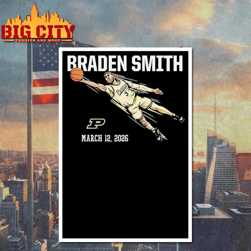 Purdue Men’s Basketball Braden Smith Diving Assist Shirt