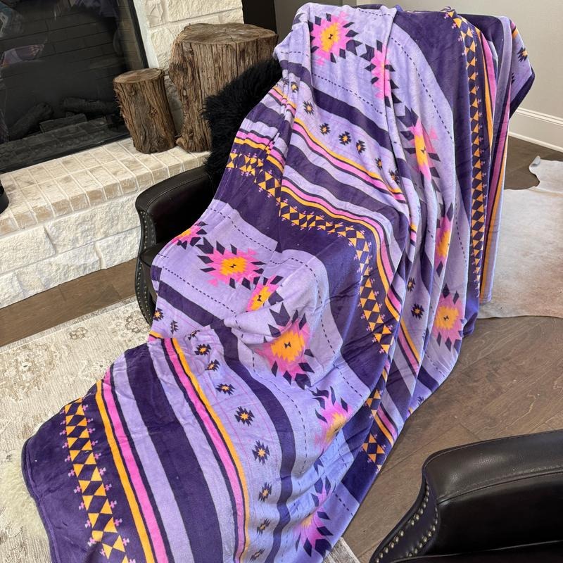 Purple Sunrise Lightweight Throw Blanket 78"x90"