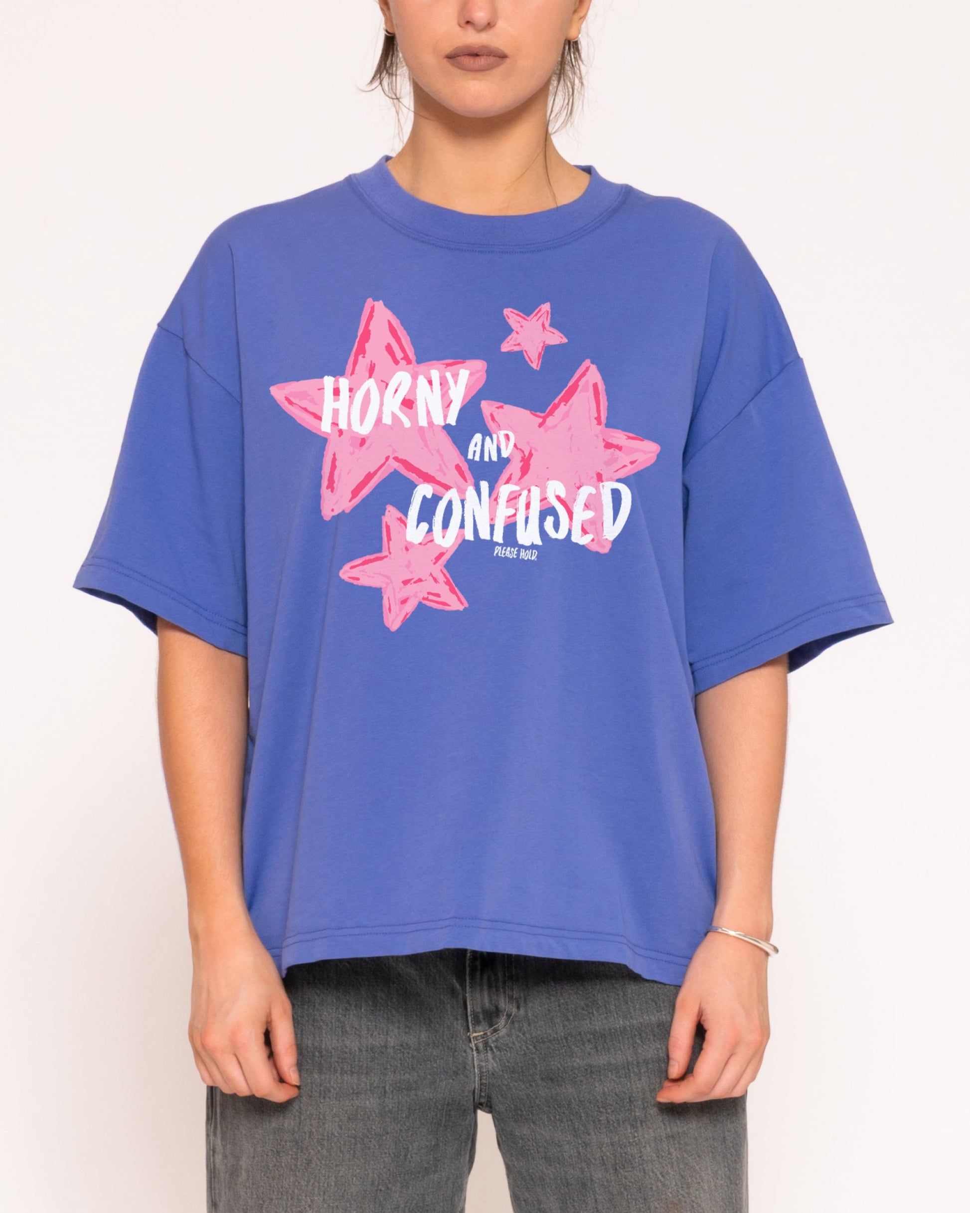 Horny & Confused Boxy Crop Tee