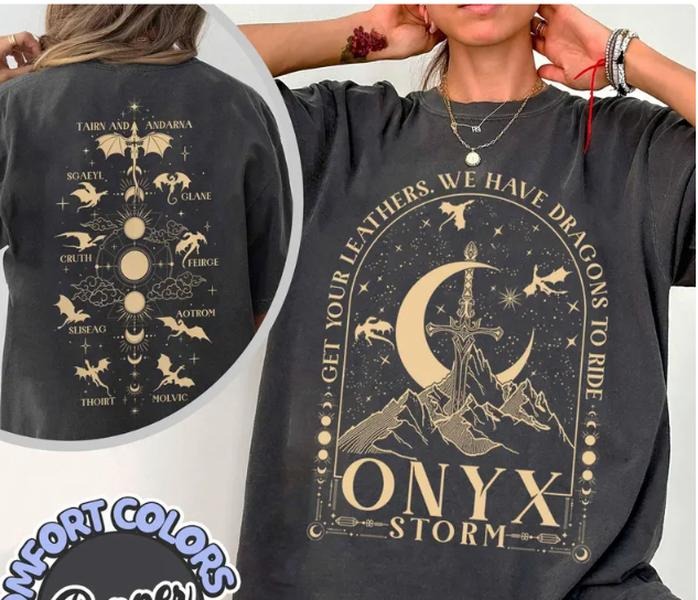 Quest Squad T-Shirt, Onyx Storm Book Inspired Tee, Fourth Wing T-Shirt, Fantasy Reader Gift, Novel Shirt, Unisex Jersey Tee