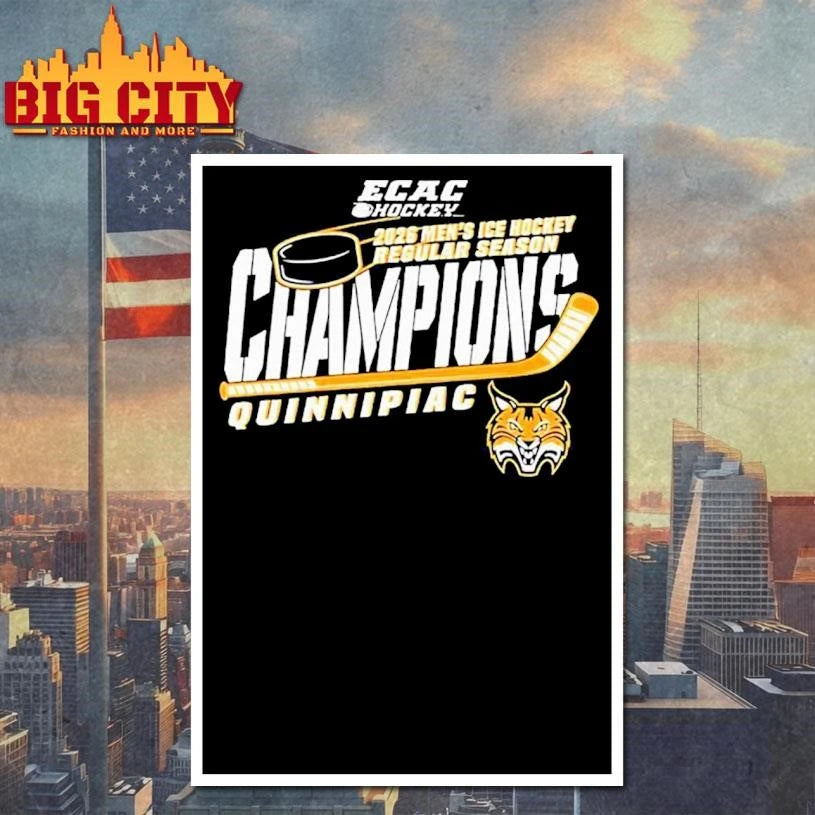 Quinnipiac Men’s Ice Hockey 2026 ECAC Regular Season Champions logo Shirt