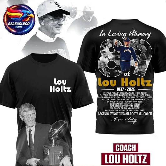 R.I.P Lou Holtz Thank You For The Memories 2026 Two Sided Shirt