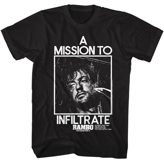 Rambo - Infiltrate - American Classics - Adult Short Sleeve T-Shirt - clothing by TeeHivey.com (Image 1)
