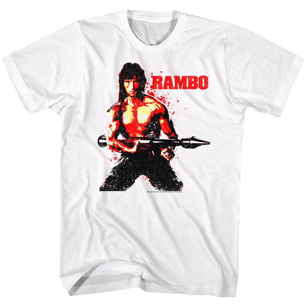 Rambo - Red - Short Sleeve - Adult - T-Shirt - clothing by TeeHivey.com