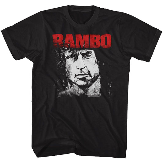 Rambo - Red & White - Short Sleeve - Adult - T-Shirt - clothing by TeeHivey.com