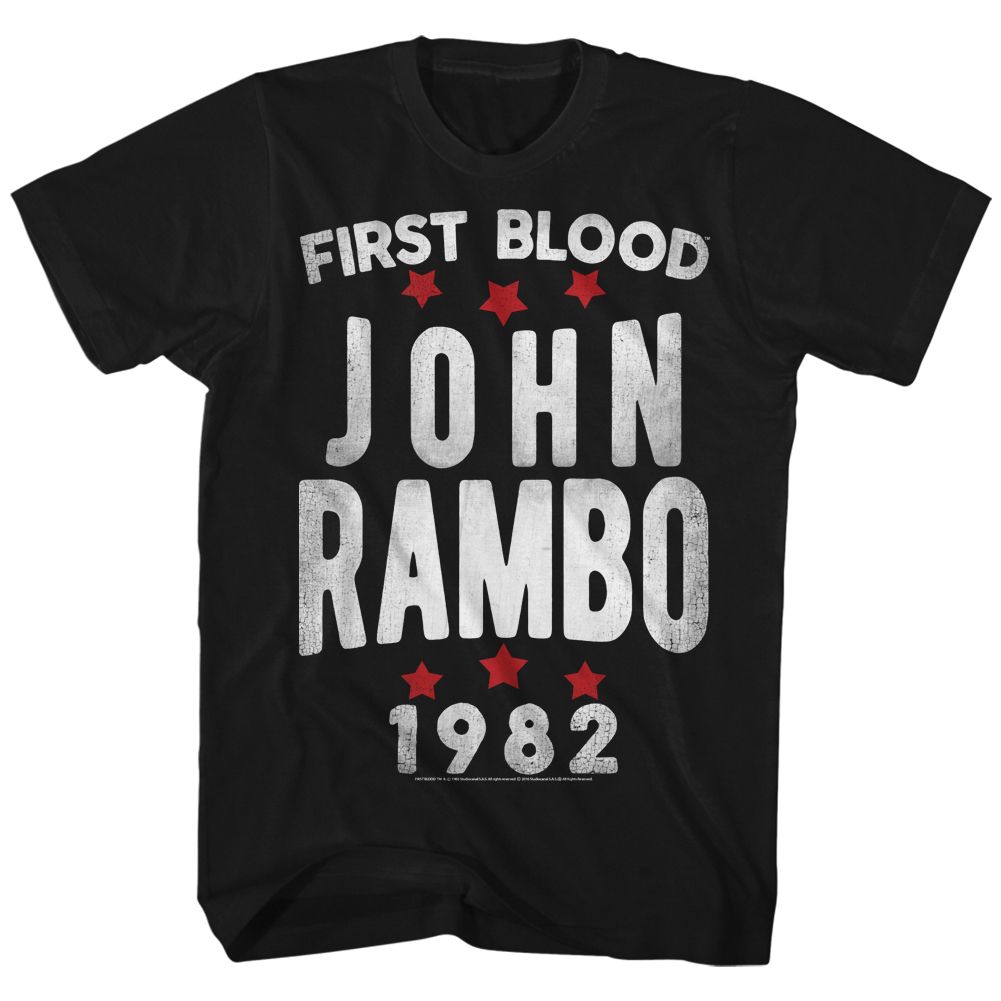 Rambo - Stars - Short Sleeve - Adult - T-Shirt - clothing by TeeHivey.com