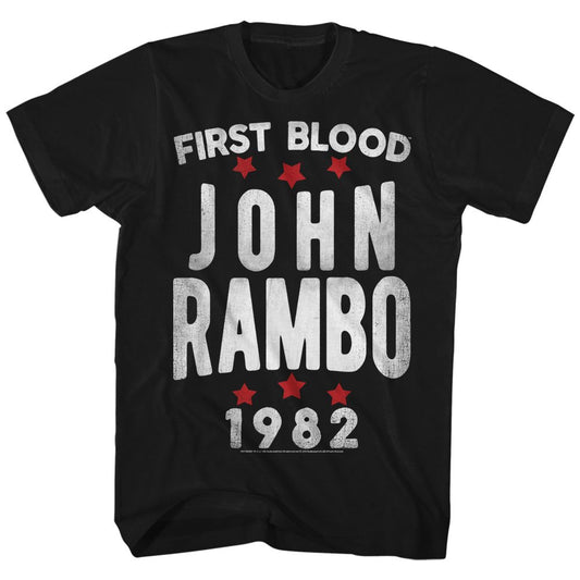 Rambo - Stars - Short Sleeve - Adult - T-Shirt - clothing by TeeHivey.com