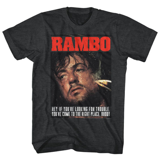 Rambo - Gimme Dat Sizzle - Short Sleeve - Heather - Adult - T-Shirt - clothing by TeeHivey.com