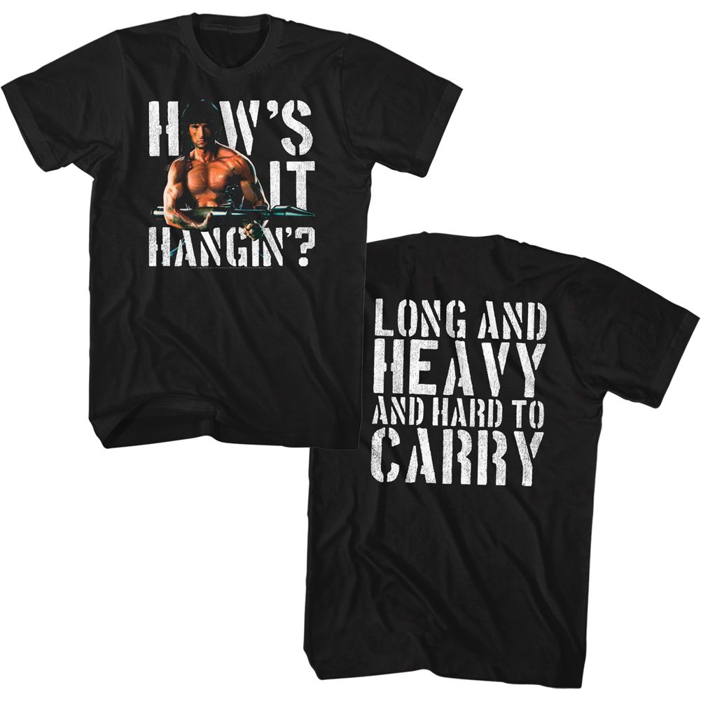 Rambo - Hows It Hangin - Short Sleeve - Adult - T-Shirt - clothing by TeeHivey.com
