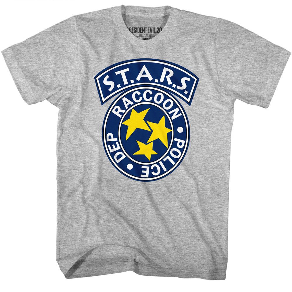 Resident Evil - Staaarrrs - American Classics - Solid Gray Adult Short Sleeve T-Shirt