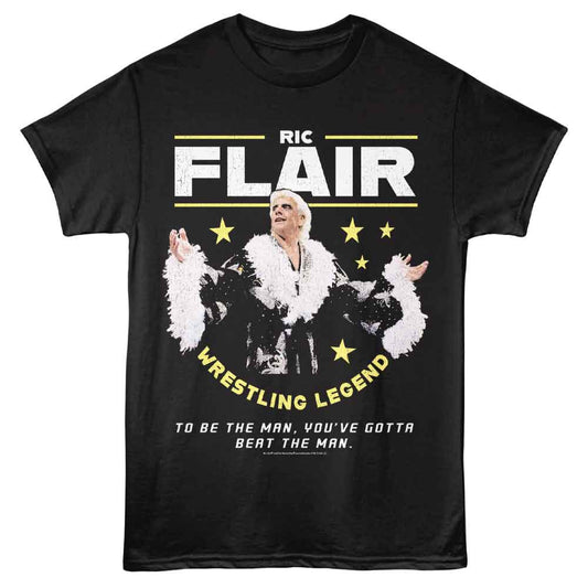 Ric Flair - To Be The Man - American Classics - Black Adult Short Sleeve T-Shirt - clothing by TeeHivey.com (Image 1)