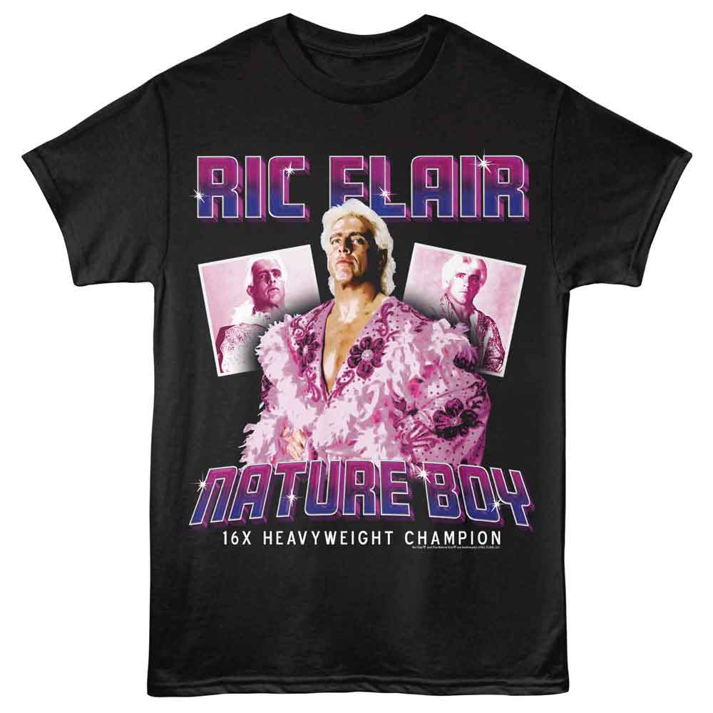 Ric Flair - Nature Boy Gradient - American Classics - Black Adult Short Sleeve T-Shirt