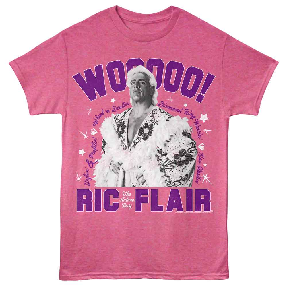 Ric Flair - Stylin And Profilin - American Classics - Retro Pink Heather Adult Short Sleeve T-Shirt