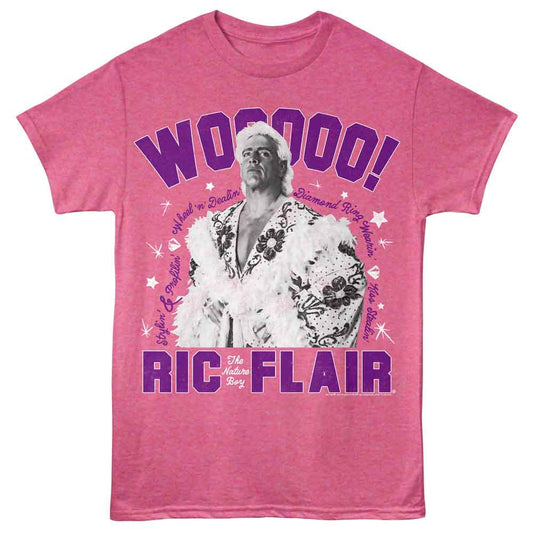 Ric Flair - Stylin And Profilin - American Classics - Retro Pink Heather Adult Short Sleeve T-Shirt