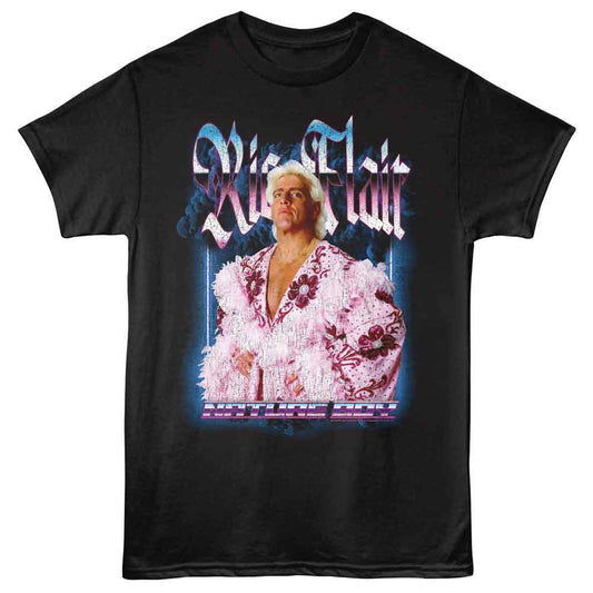 Ric Flair - Neon Nature Boy - American Classics - Black Adult Short Sleeve T-Shirt