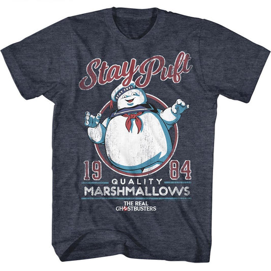 The Real Ghostbusters - Stay Puft - Short Sleeve - Heather - Adult - T-Shirt - clothing by TeeHivey.com