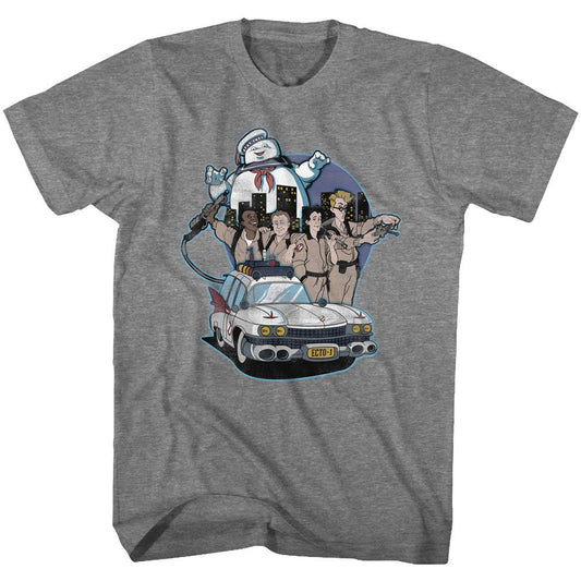 The Real Ghostbusters - Bustin Buddies - Short Sleeve - Heather - Adult - T-Shirt - clothing by TeeHivey.com